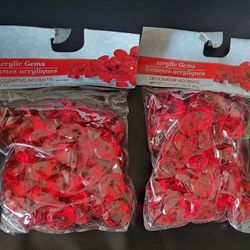 Red Acrylic Gems 