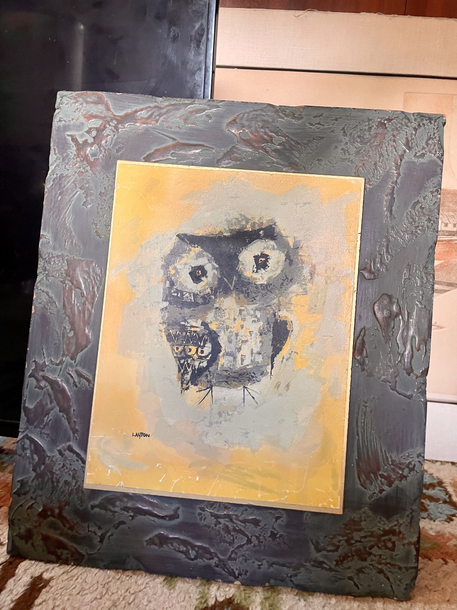 Mid Century Modern Owl signed Laytoni