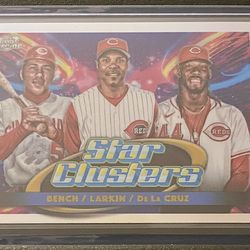 2025 Topps Cosmic Chrome Bench/Larkin/De La Cruz Triple Star Clusters