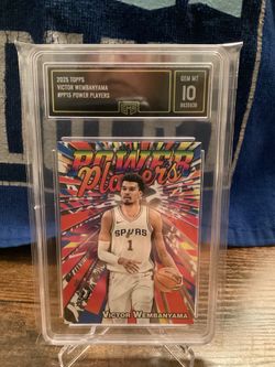 2025 Topps #PP15 Power Players Victor Wembanyama Gem. Mint 10.