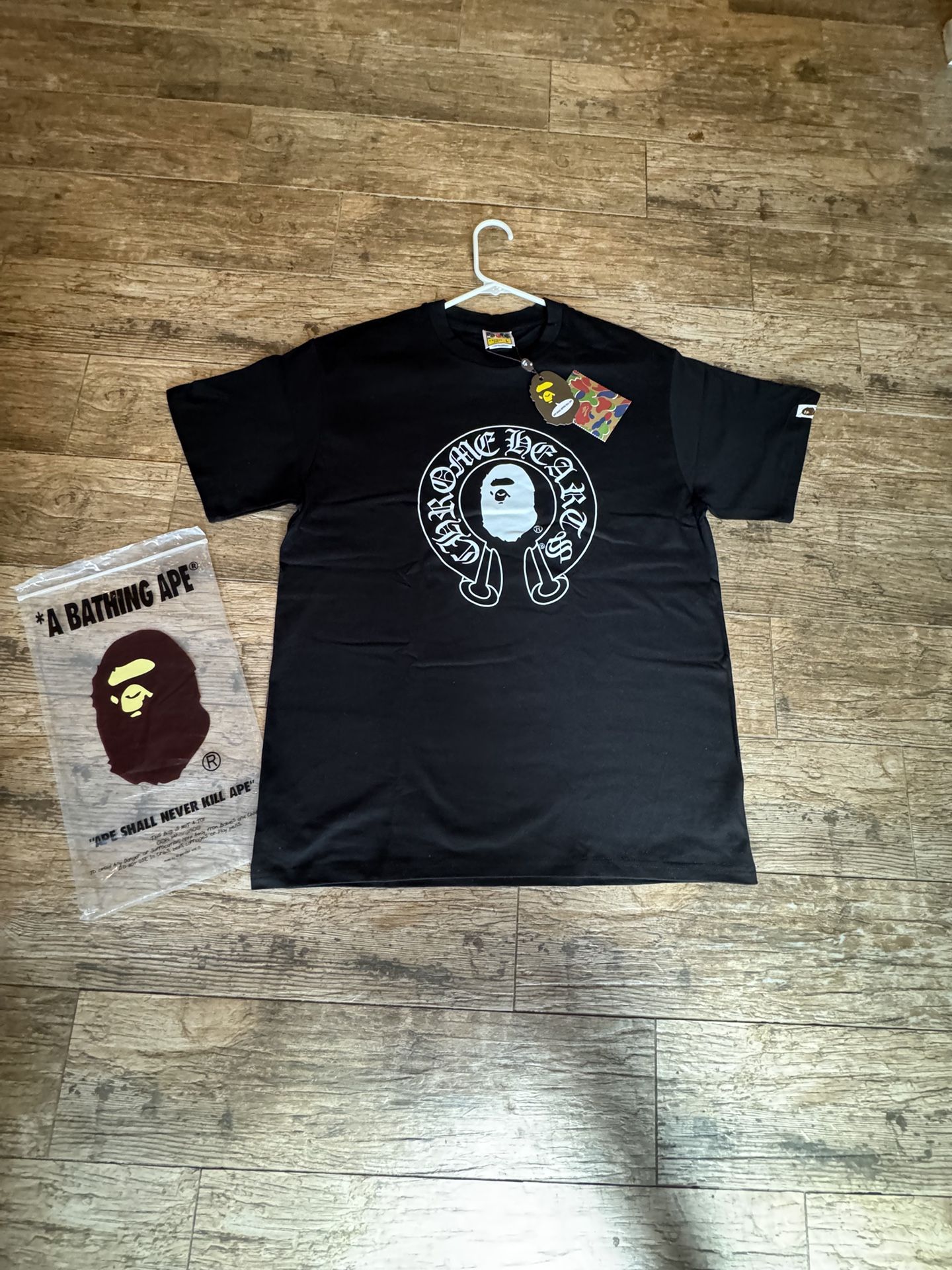 Chrome Hearts x Bape Black Tee