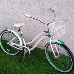 Classic Phat Cycle Sea Crest 26" Beach Cruiser Bike Bicicleta Basket 