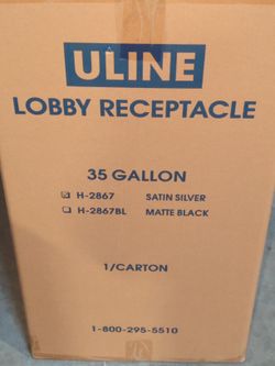 SS 35 Gallon Lobby Trash Can