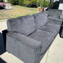 Dark Gray Sofa and 2 Chairs 