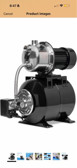 XtremepowerUS 1.6HP Shallow Well Pump with Pressure Tank, 1320GPH, 115V, Pressure Switch, Automatic Water Booster Jet Pump for Home, Garden, Lawn 50 $