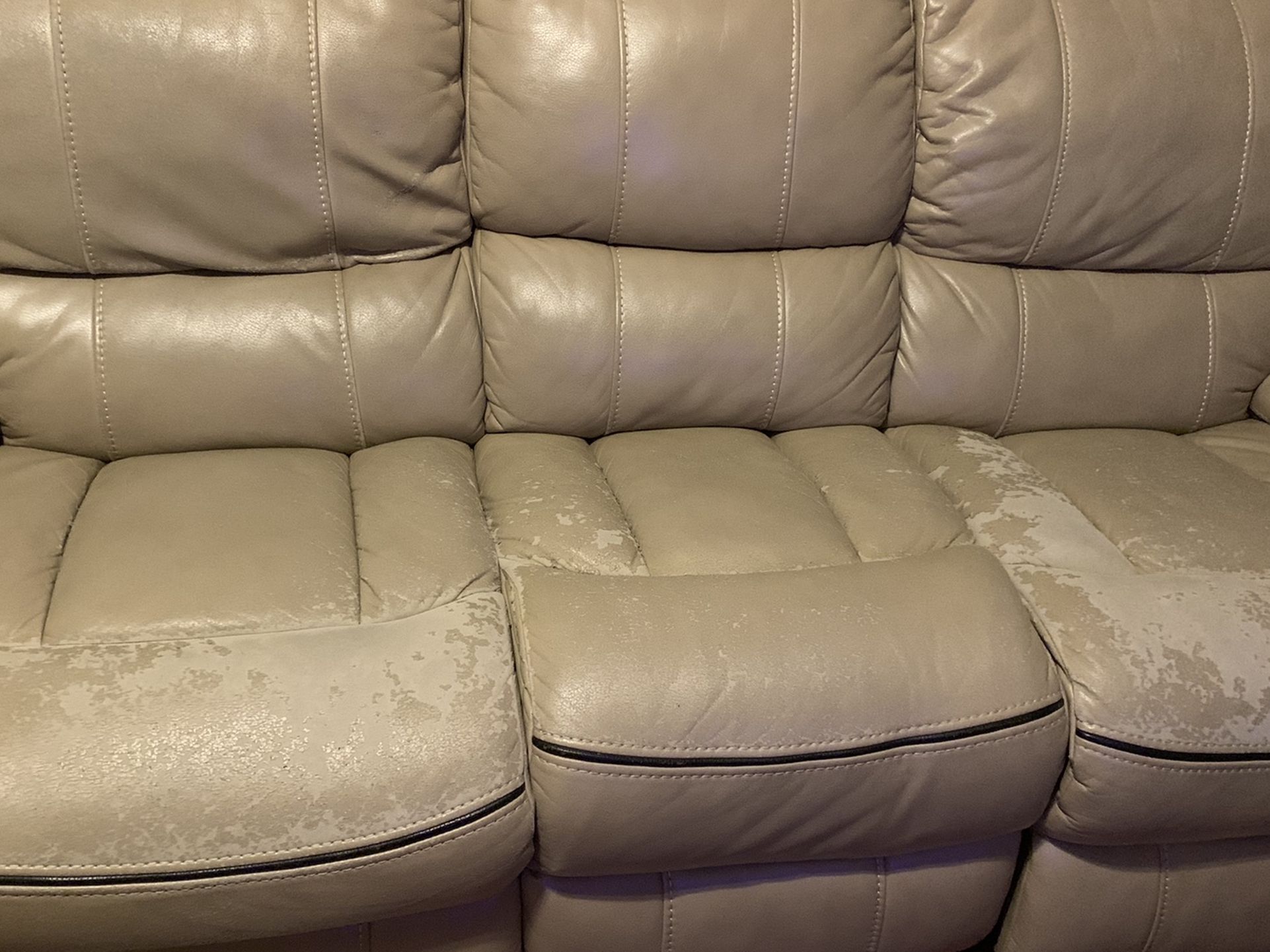 Free Power Reclining Sofa, Works Fine, Just Peeling Off