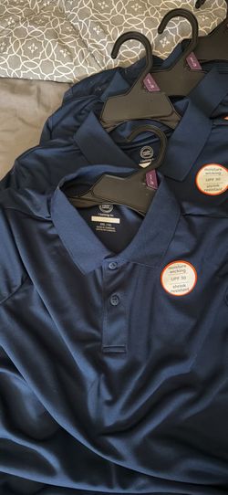 Blue kids uniform shirts