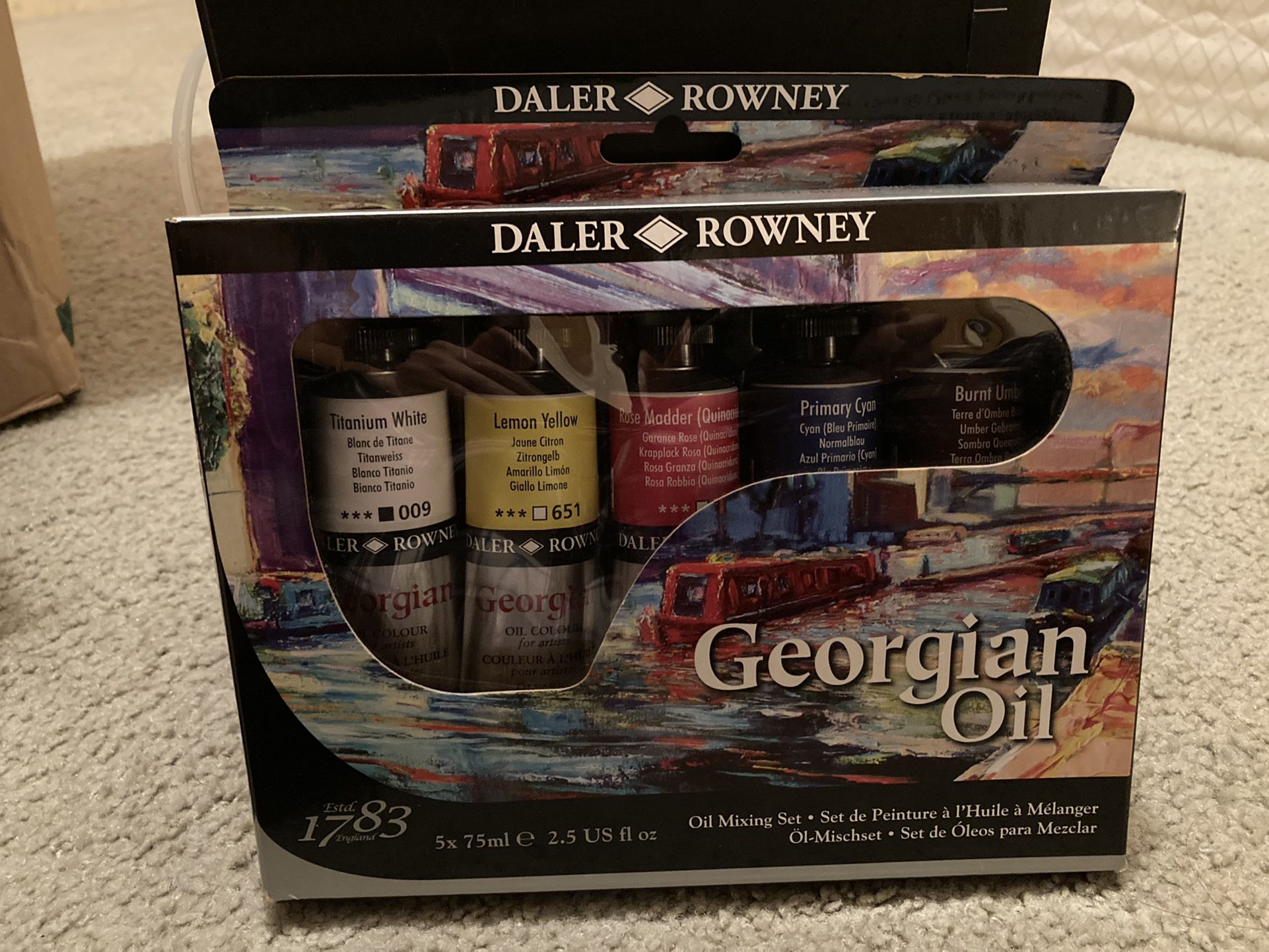 Georgian Oil Paint Set Of 5