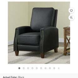 CHITA Recliner Chairs for Adults Single Sofa Chair for Living Room Faux Leather Push Back Recliner,