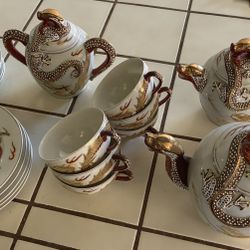 Dragon Chinaware Tea Set - Vintage 1970's