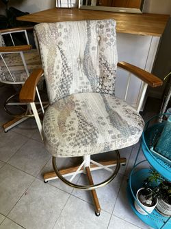 2 Retro Barstools- Swivel & Footrests! $30 Each