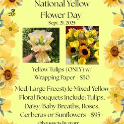 Yellow Roses Tulips Sunflowers 🌻💛