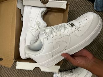 Nike Air Force 1 Low Triple White Sneakers Size 10.5