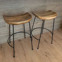 West Elm Counter Stools Set of 2