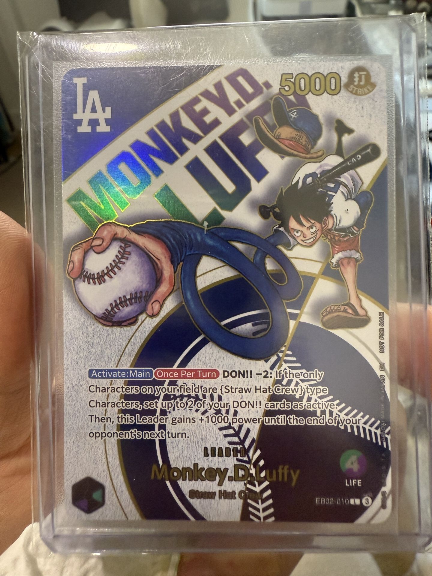 FOR TRADE ONLY DODGERS LUFFY ONE PIECE TCG CARD ALT ART PROMO