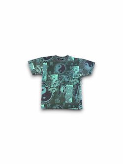 Vintage TABOO Dragon Chinese characters tai-chi Yin Yang T-Shirt Men’s medium