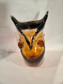 Vintage Murano Glass Owl Vase