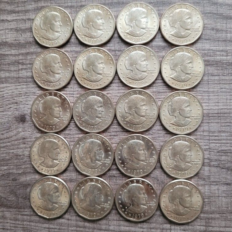 1979 D SUSAN B ANTHONY BU $1 COINS 20 PCS