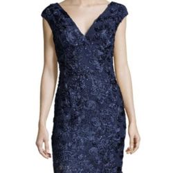 Marina  Mini Navy Blue FloralDress