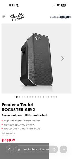 Fender Rockster Air 2 Speaker New In Box