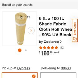2 Rolls Of  Shade Fabric 