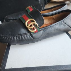  Black Gucci Loafers  Size 9.5