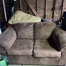 Brown 2-Seater Couch