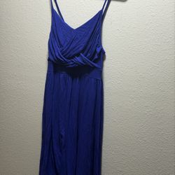 Blue Spaghetti Strap Dress