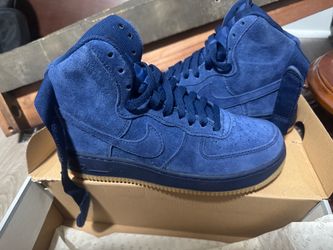 Nike Air Force 1 High Blue Suede Sneakers