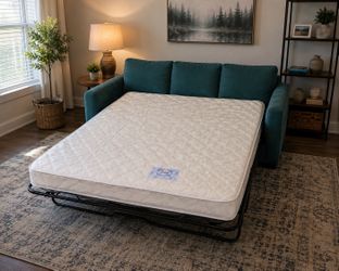 Cindy Crawford Home Sleeper Sofa w/ Brand New Sealy Queen Mattress