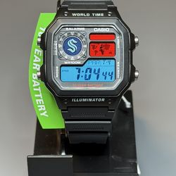 Seattle Kraken Custom Casio AE-1200wh Watch
