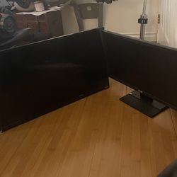 Vizio tv, and Acer office monitor.