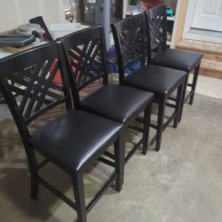 Four Bar Chairs / Tall Dining Table Chairs 