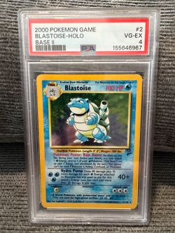 Pokemon Blastoise base set 2 PSA 4