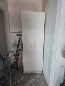 White storage cabinet
