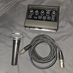 Starter Studio Set w/ Shure SM58 Audio Interface, and Mic Stand