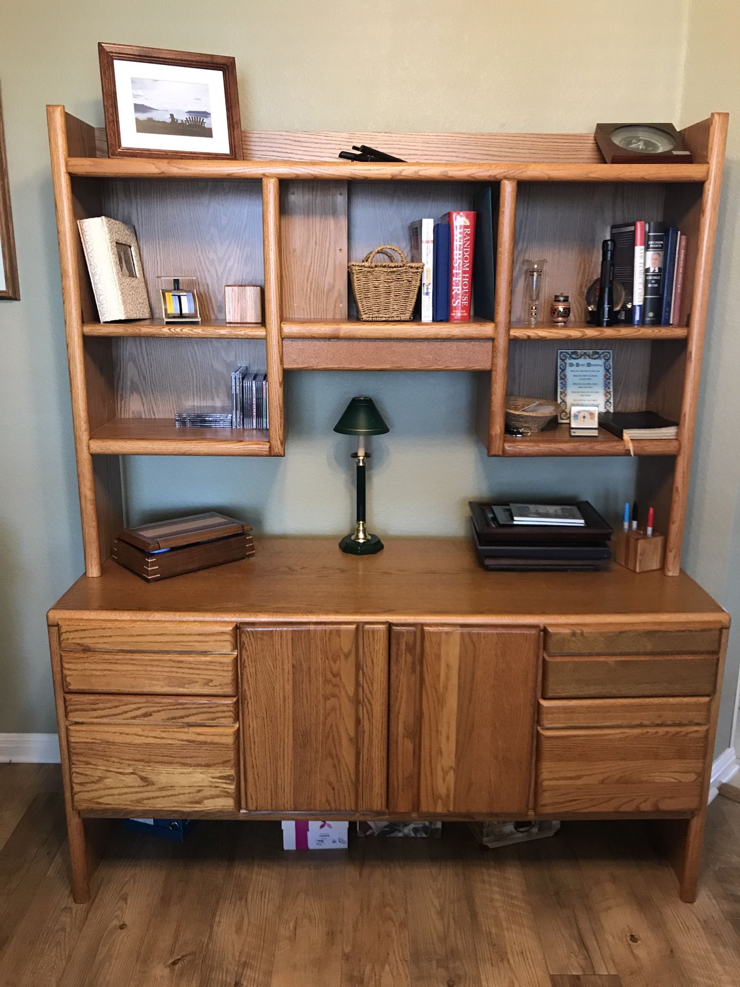 Desk cabinet computer bookshelf