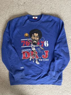 Mitchell & Ness Philadelphia 76ers Dr. J (Julius Erving) crewneck sweatshirt, size XL.