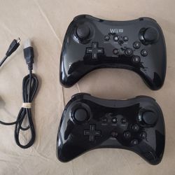 Lot of 2 Wii U Classic Pro Wireless Controllers