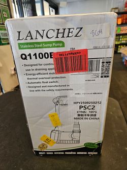 LANCHEZ STAINLESS STEEL SUMP PUMP