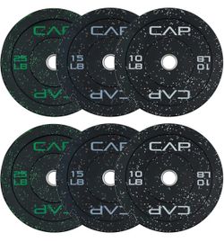 CAP 2-inch Olympic Bumper Plate Weight Set