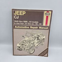 Haynes 412 Jeep CJ 1949 to 1986 All Models Automotive Repair Manual