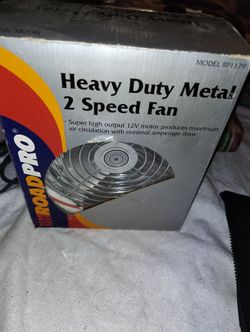 Heavy-Duty Metal 2-Speed Fan. 