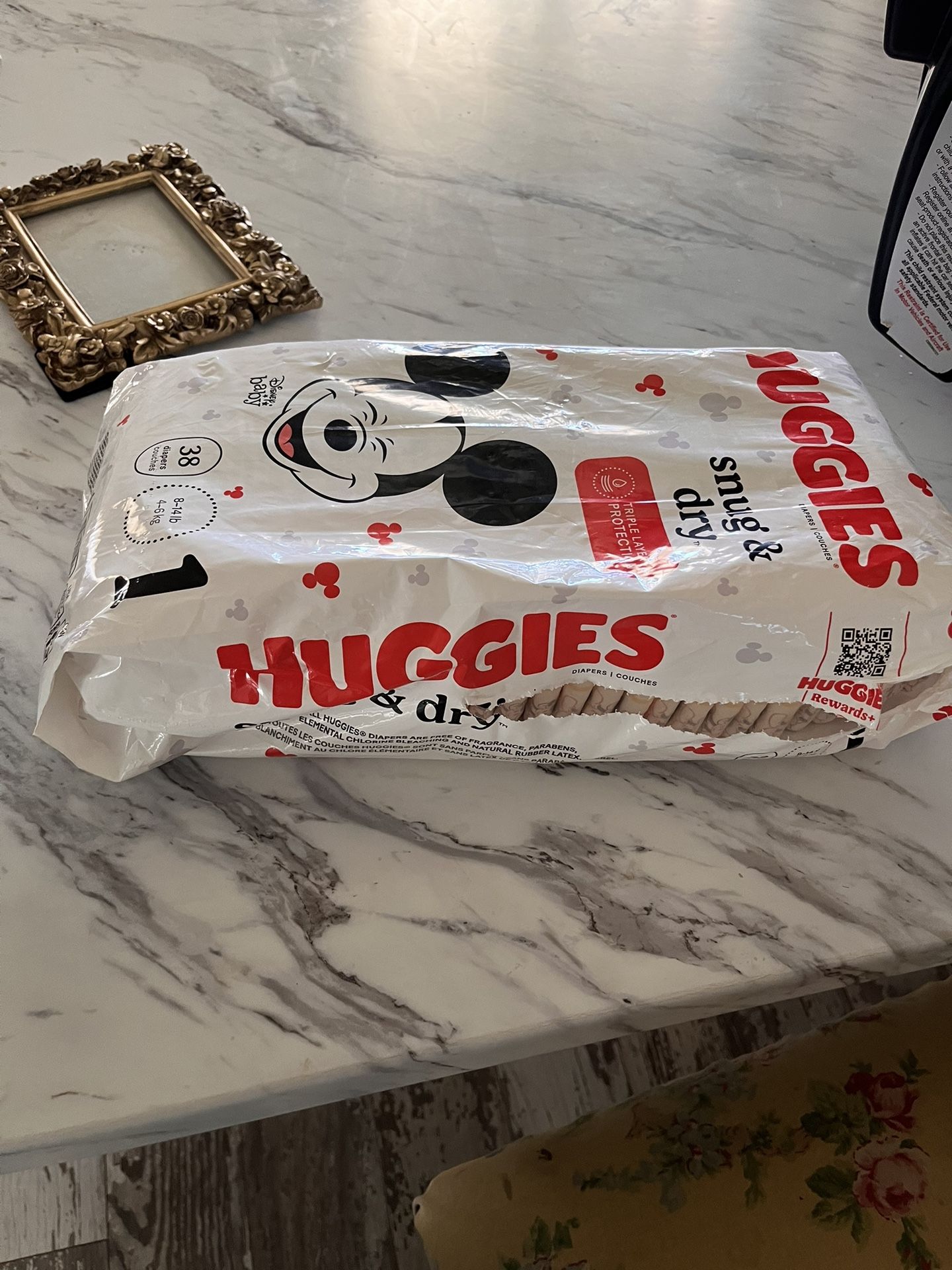 Size 1 Huggies opened 30ct