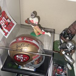 Jerry Rice Autographed San Francisco 49ers Hall OF Fame Helmet Throwback Retro Custom Visor 1of1 100 % authentic with Beckett C.O.A in glass case new 