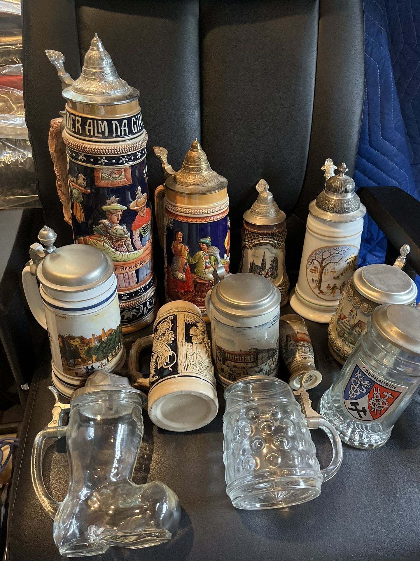 Vintage Lot of 14 German Beer Steins