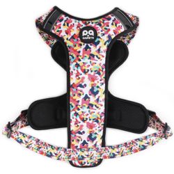 Roses&Poetry Dog Harness for Large,Reflective No Pull Pet Dog Vest Harness with Handle,Front Clip Puppy Harness Adjustable Breathable for Outdoor (Cam