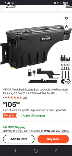 Vevor truck bed storage x2