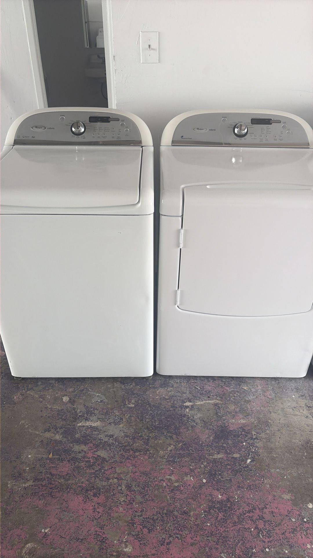 Washer and electric dryer