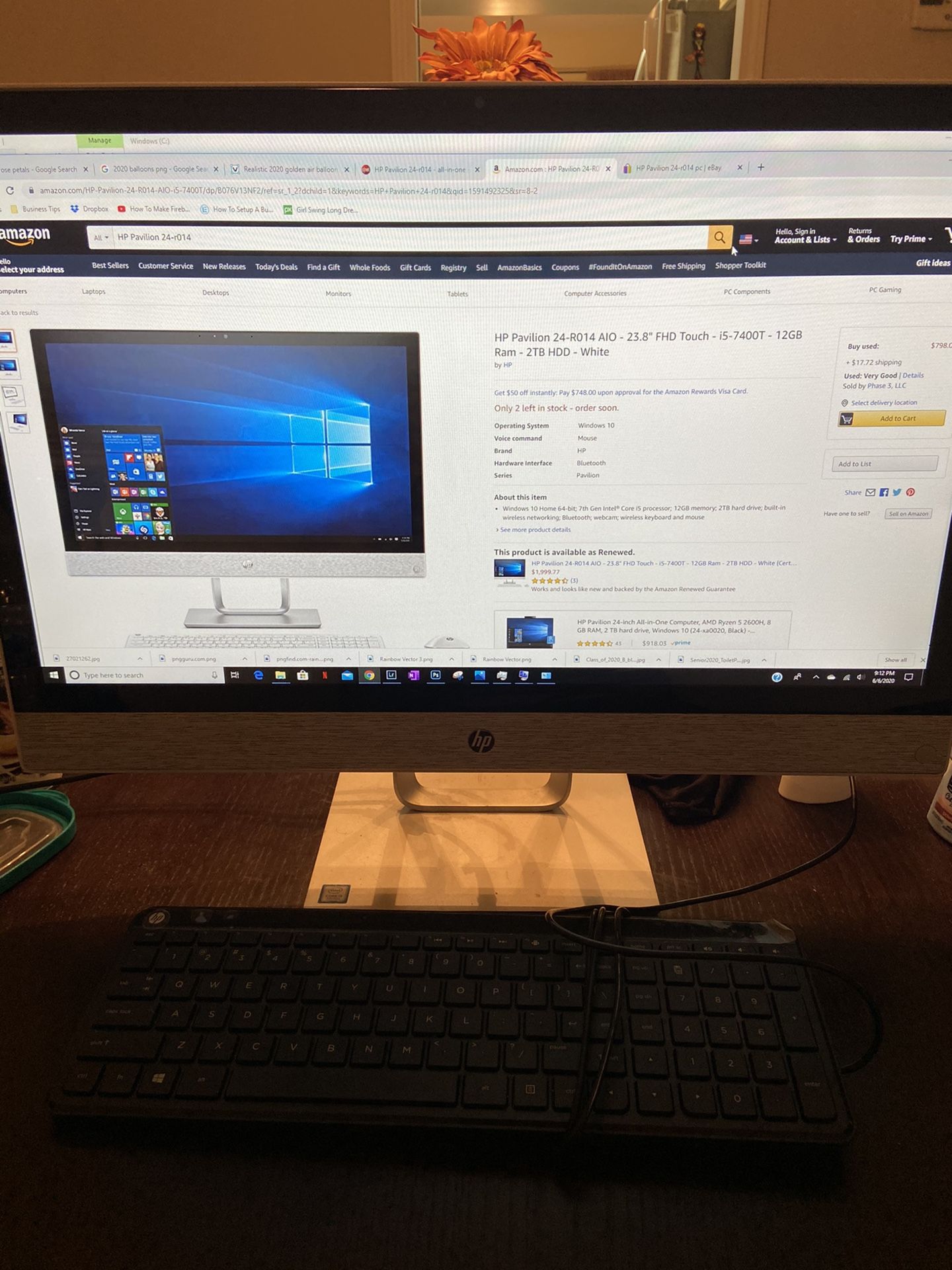 Hp all in one desktop / computer